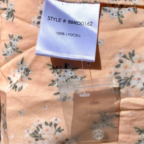 NWT BADGLEY MISCHKA STUDIO Floral Mango Peach Sleeveless Maxi Sun Dress Small - Picture 6 of 6